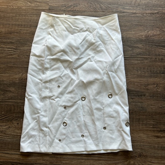 XOXO Dresses & Skirts - XOXO Elegant White Skirt with Silver Accents Large